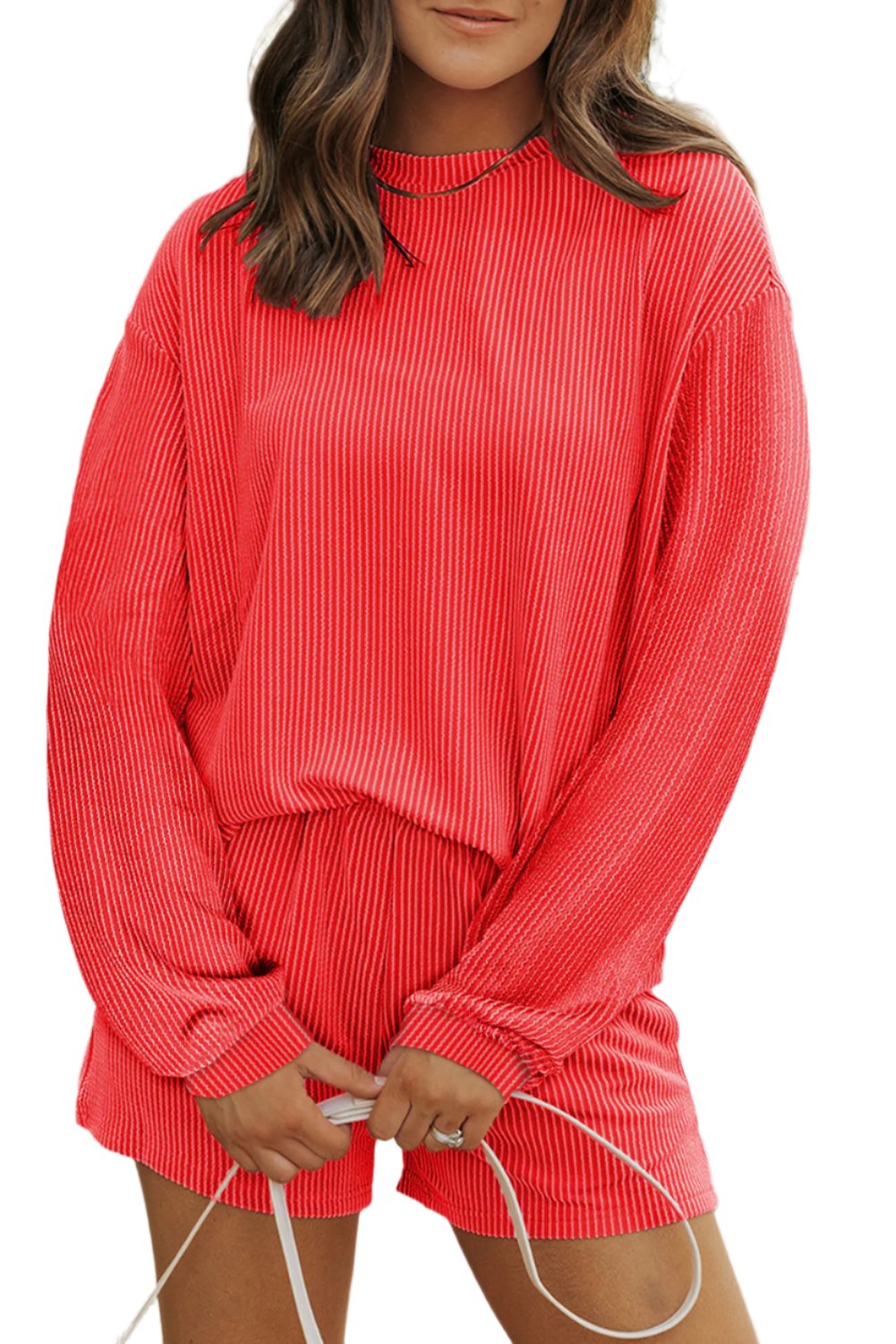 Long Sleeve Soft Ribbed Lounge Set