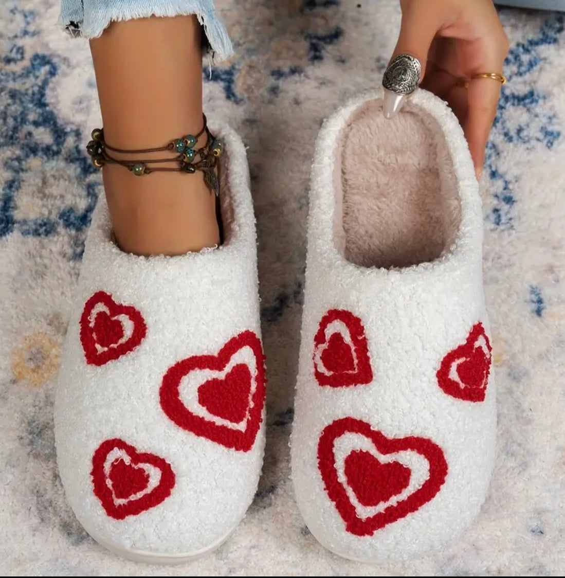 Layered Hearts Slippers