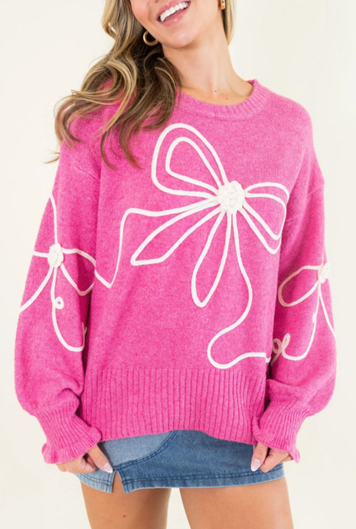 Bow String Sweater