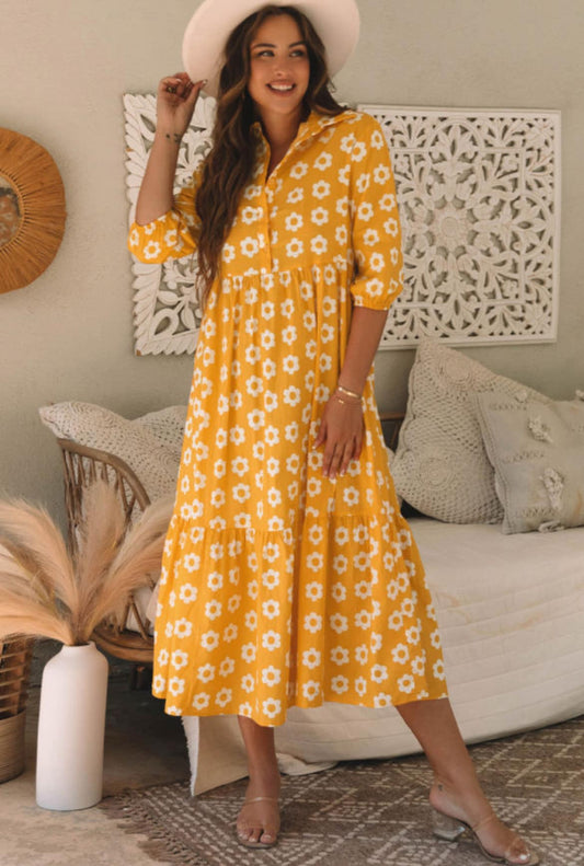 Yellow Daisy Maxi Dress