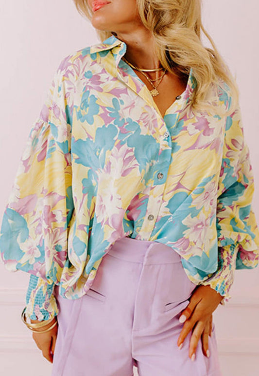 Pastel Floral Blouse