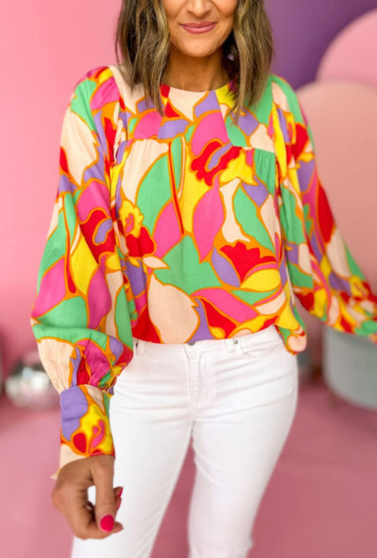 Vibrant Patterned Blouse