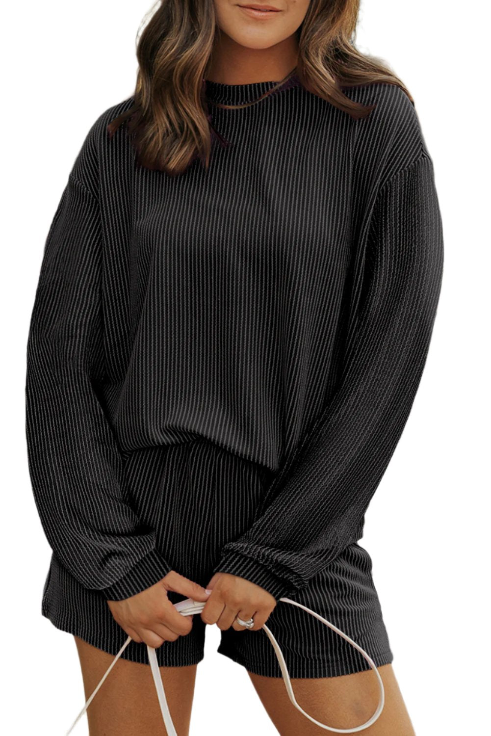 Long Sleeve Soft Ribbed Lounge Set