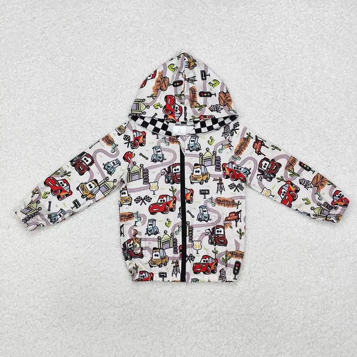 Boys Cars Hooded Racing Jacket