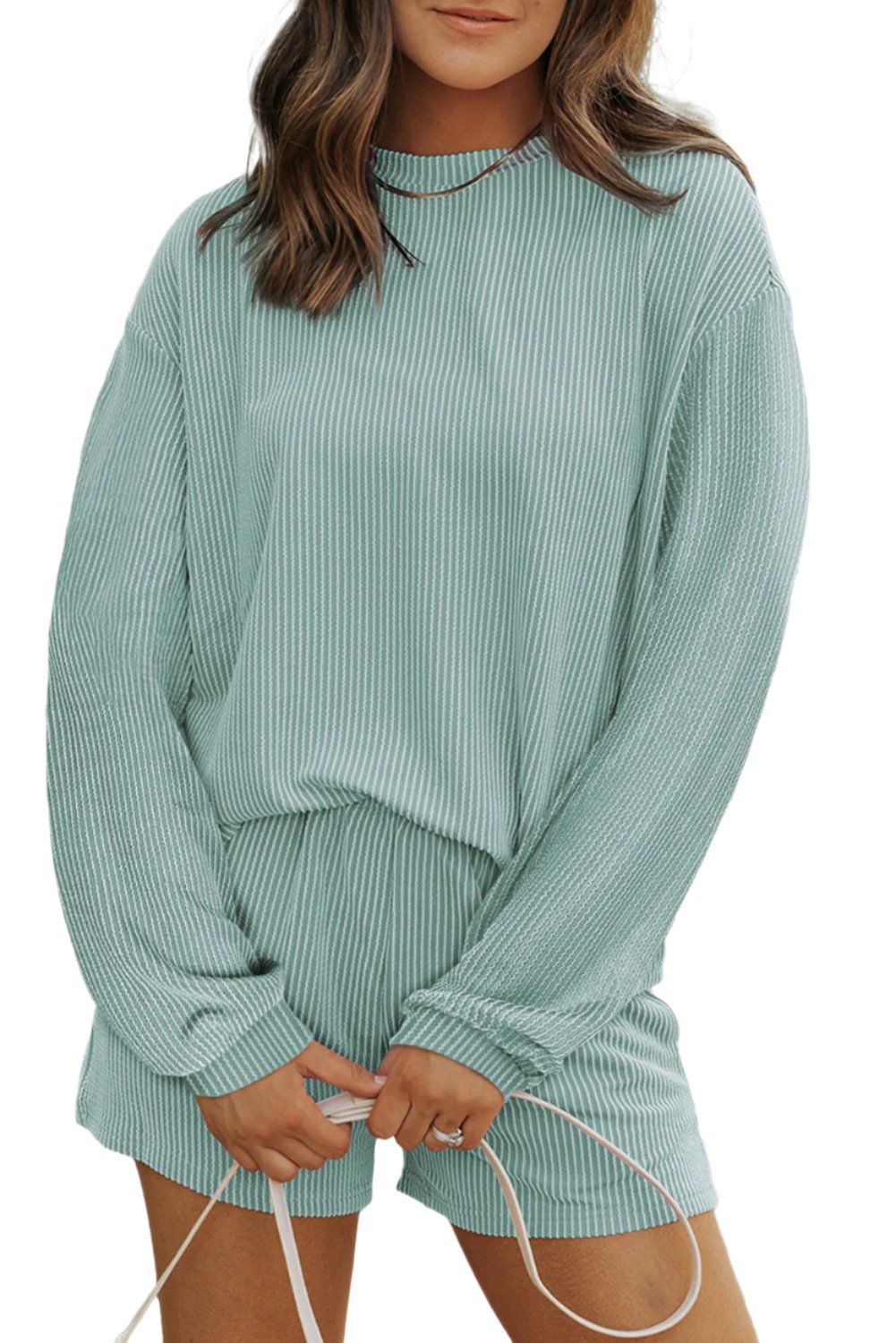 Long Sleeve Soft Ribbed Lounge Set