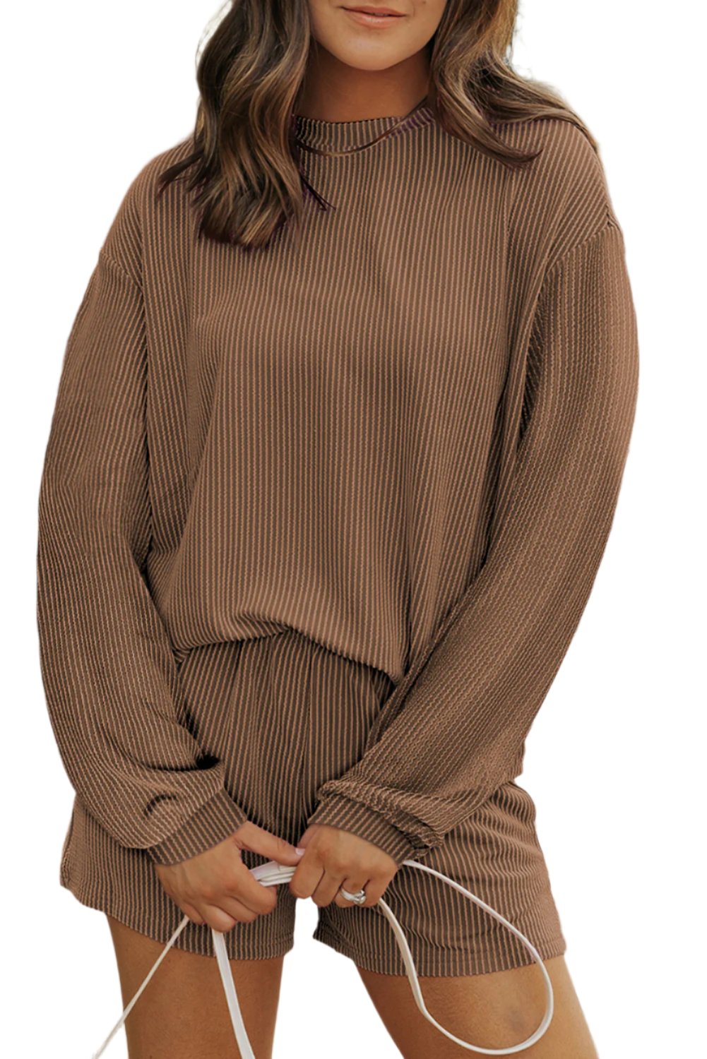 Long Sleeve Soft Ribbed Lounge Set