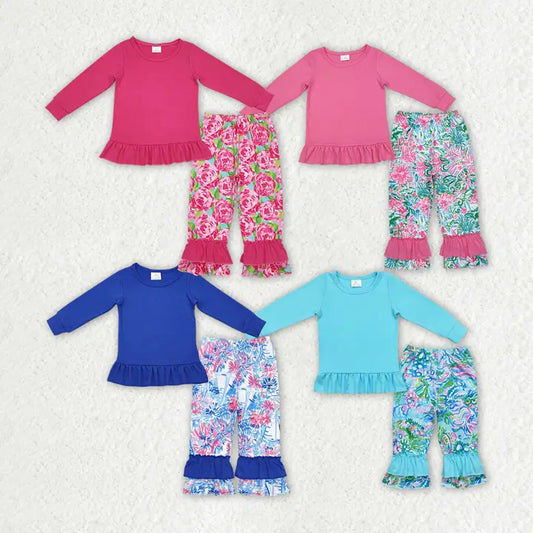 Girls Flowers Pants Set